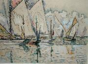 Paul Signac Departure of Three-Masted Boats at Croix-de-Vie oil on canvas